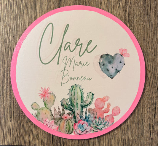 Cactus theme name sign